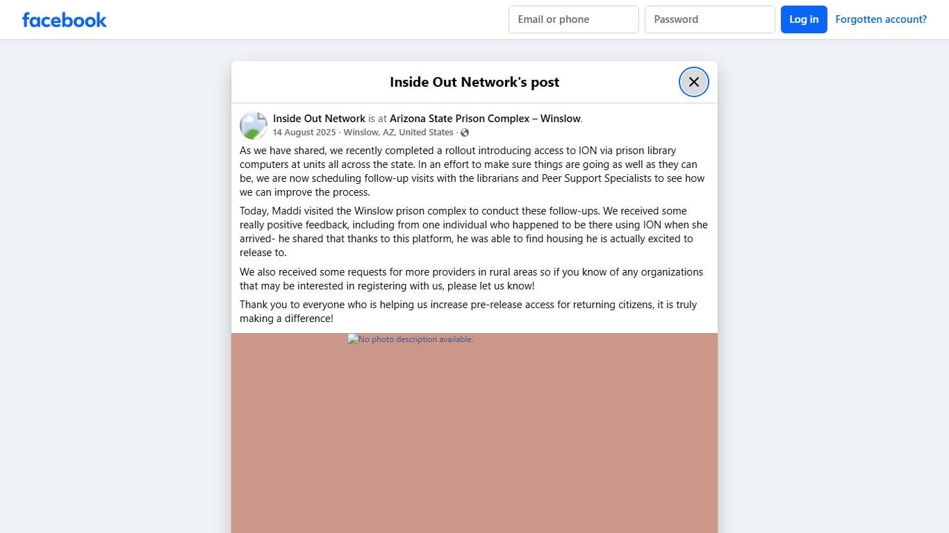 As we have shared, we recently... - Inside Out Network | Facebook