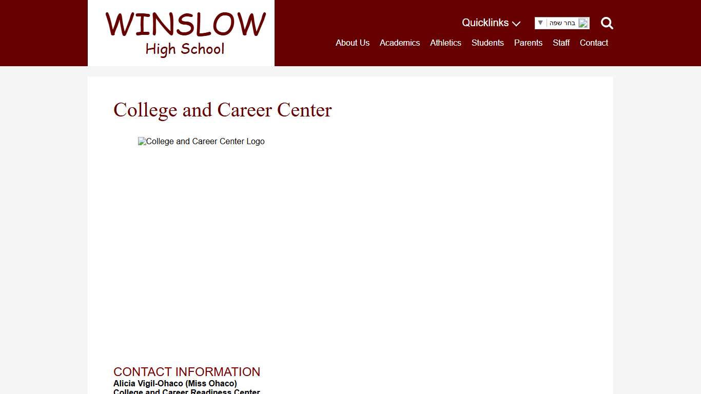 College and Career Center – Students – Winslow High School